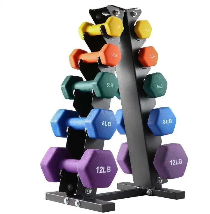 Custom Logo Pink Gym Dumbbells 1kg & 5kg Home Use Equipment with Hex Rubber for Man and Woman Fitness