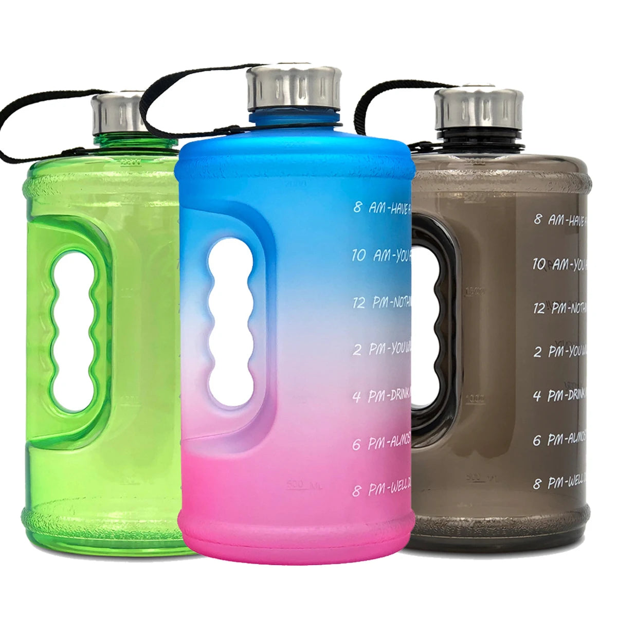 Hot sale plastic BPA FREE fitness logo customised gym water bottle 64oz 128oz