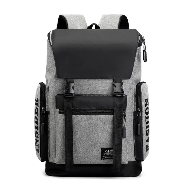 2022 Wear-resistant Locking Travel Bag University Student Flip Backpack
