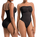 Seamless Black Tube Top Corset Bodysuit Push up Plus Size Bandeau Body Shaper Sculpt Strapless Shapewear Bodysuit