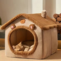 Hot Seller All-Season Cat or Dog House Rectangle Enclosed with Removable Washable Cushion Cozy Warm Pet Bed Fashion Style