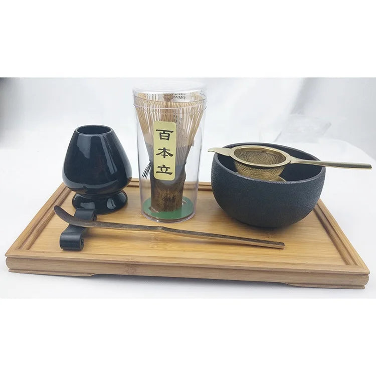 Hot Sale Japanese Matcha Tea Set Bamboo Whisk Bamboo Tea Spoon Set