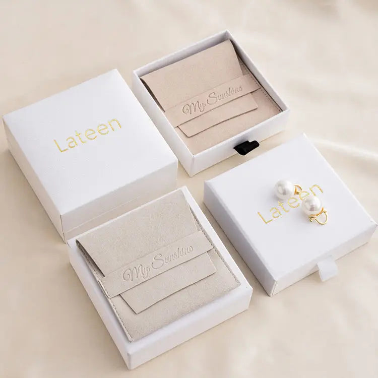 Custom Logo Simple Style Bracelet Drawer Slide Box for Jewelry Packaging for Necklaces Earrings Rings Chic Jewellery Gift Boxes
