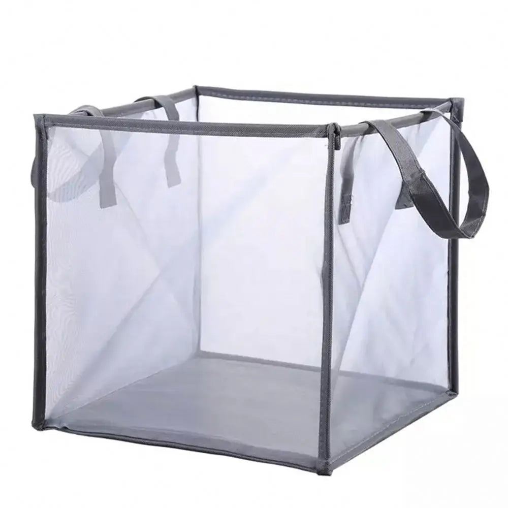 Laundry Basket Dry Clothes Laundry Socks Folding Mesh Bag Hanger Double Dirty Clothes Basket