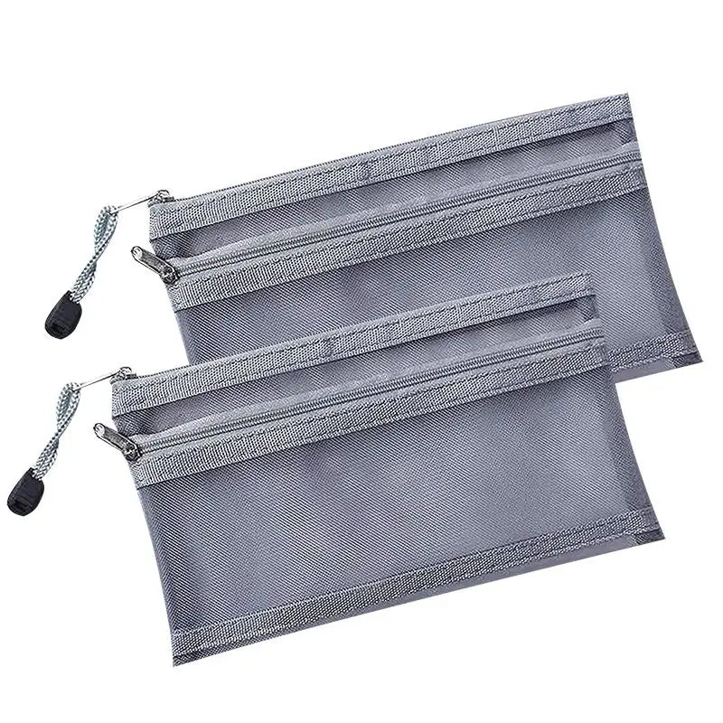 Zipper Mesh File Bag Bill Wallet Invoice Pouch Perspective Zipper Pencil Cosmetic Bag