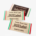 Sew on Custom Private Name Logo High Density End Folded Luxury Jacquard Textile Woven Labels for Bag