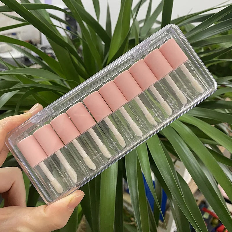 FAYE COSMETICS 10PCS 4ml Empty Lipgloss Container pink /nude Small/mini DIY Lip Gloss Tube With Applicator