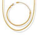 2024 Wholesale Stainless Steel Blade 18K Gold Snake Bone Necklace Bracelet Jewelry Set