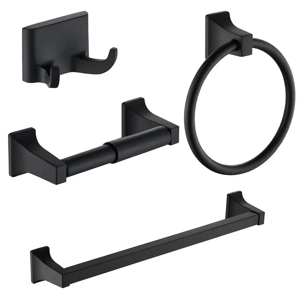 Zinc Alloy Wall-Mounted Stainless Steel Bathroom Accessories Kit with Polished Finish Modern Design 5 Year Warranty