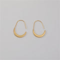 Joolim PVD Plated Gold Color Hoop Earring Crescent  Stainless Steel Earring High End Costume Jewelry