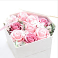 Heart-shaped Drawer Soap Flower Gift Box for Girlfriend Birthday Gift Creative Matching Card Masonry Box