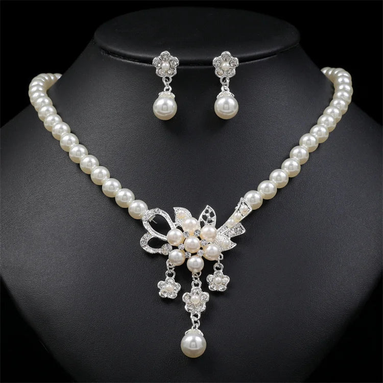 Wholesale New Multicolor Flowers Rhinestone Gemstone Luxury Bride Weeding Fashion Jewelry Jewelry Sets