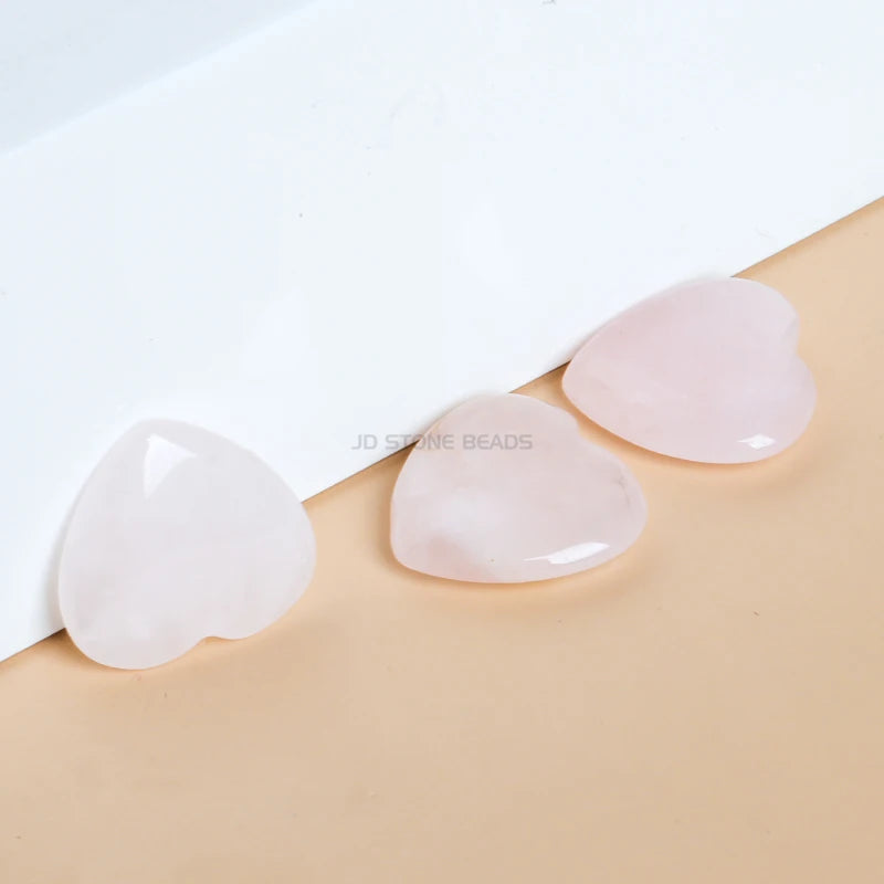 Natural Healing Stones Natural Pink Quartz Heart Shape Crafts Wholesale Gemstone Quartz Crystal Craft for Decoration
