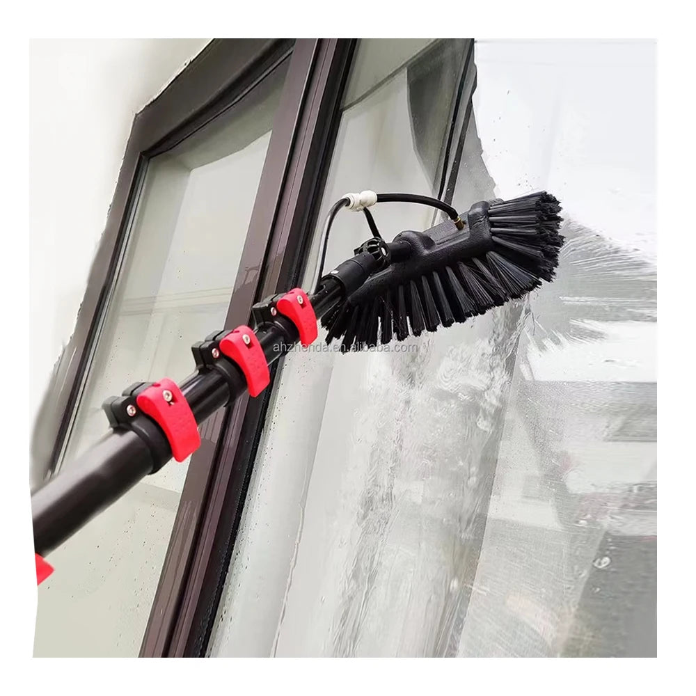 Aluminum Window Cleaning Pole Water Fed Telescopic Brush Solar Panel Cleaning Tool for Solar Panels Other Cleaning Activities