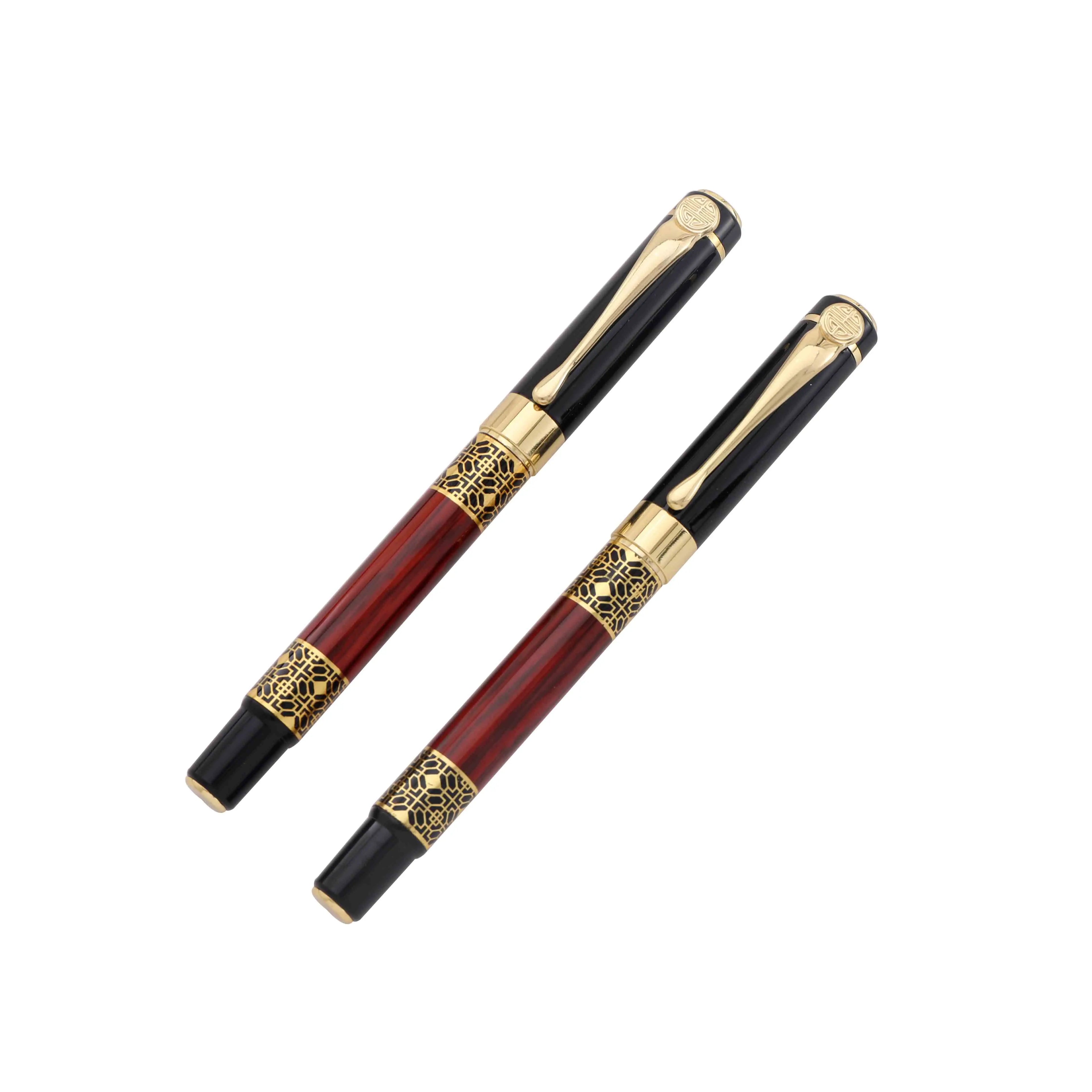 Business Marble Ballpoint Pen Good Quality Gift Office Banner Pen Promotional Pen White / Black / Red Metal 1 Pc/opp Bag