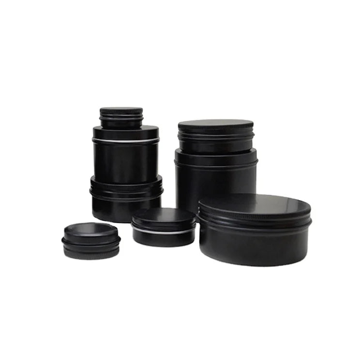 Seamless Metal Container Can Candle Jar Decorative Frosted Gift Tin Aluminium Wholesale 2oz 4oz 6oz 8oz Empty Matte Stickers