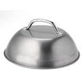 Durable Round Basting Steaming Stainless Steel Handrail Griddle Grill Cheese Melting Dome Food Cover