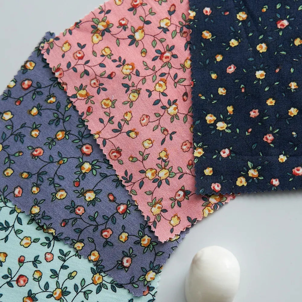 Digital White Printing Cotton Poplin Fabric 120gsm for Girls' Dresses Blouses Bags Toys for Hospital Use