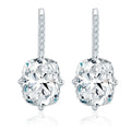 Sterling Silver Moissanite Earrings Cushion Shape Moissanite Hoop Earrings Moissanite Gold Earrings