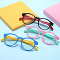 Logo Custom Fashion Cute Children Boys Girls Colorful Silicone Eyeglasses Computer Anti Blue Light Kids Glasses