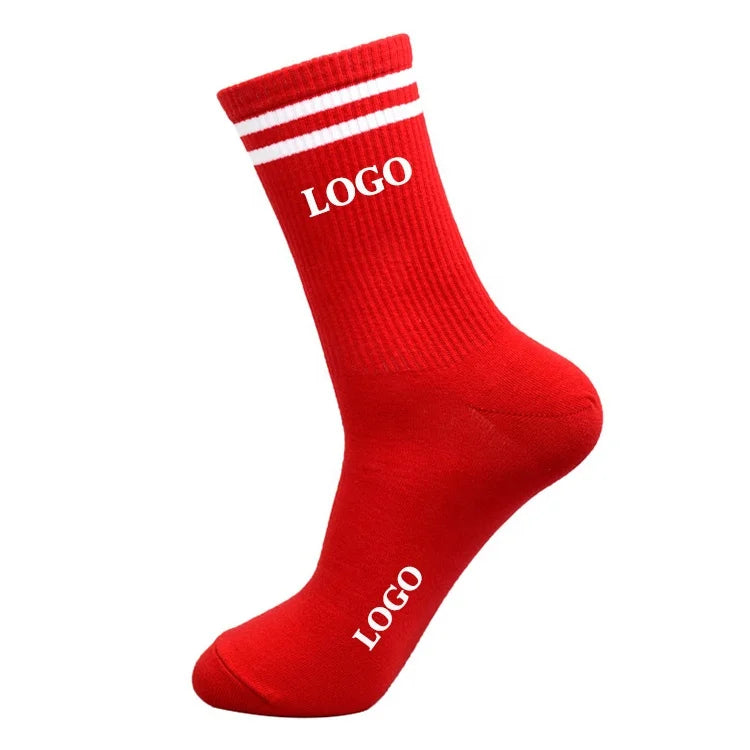 Fashion Trend Boys Girls Sport Soccer Football Plain Crew Socks Non Slip Breathable Athletic Socks for Men Women