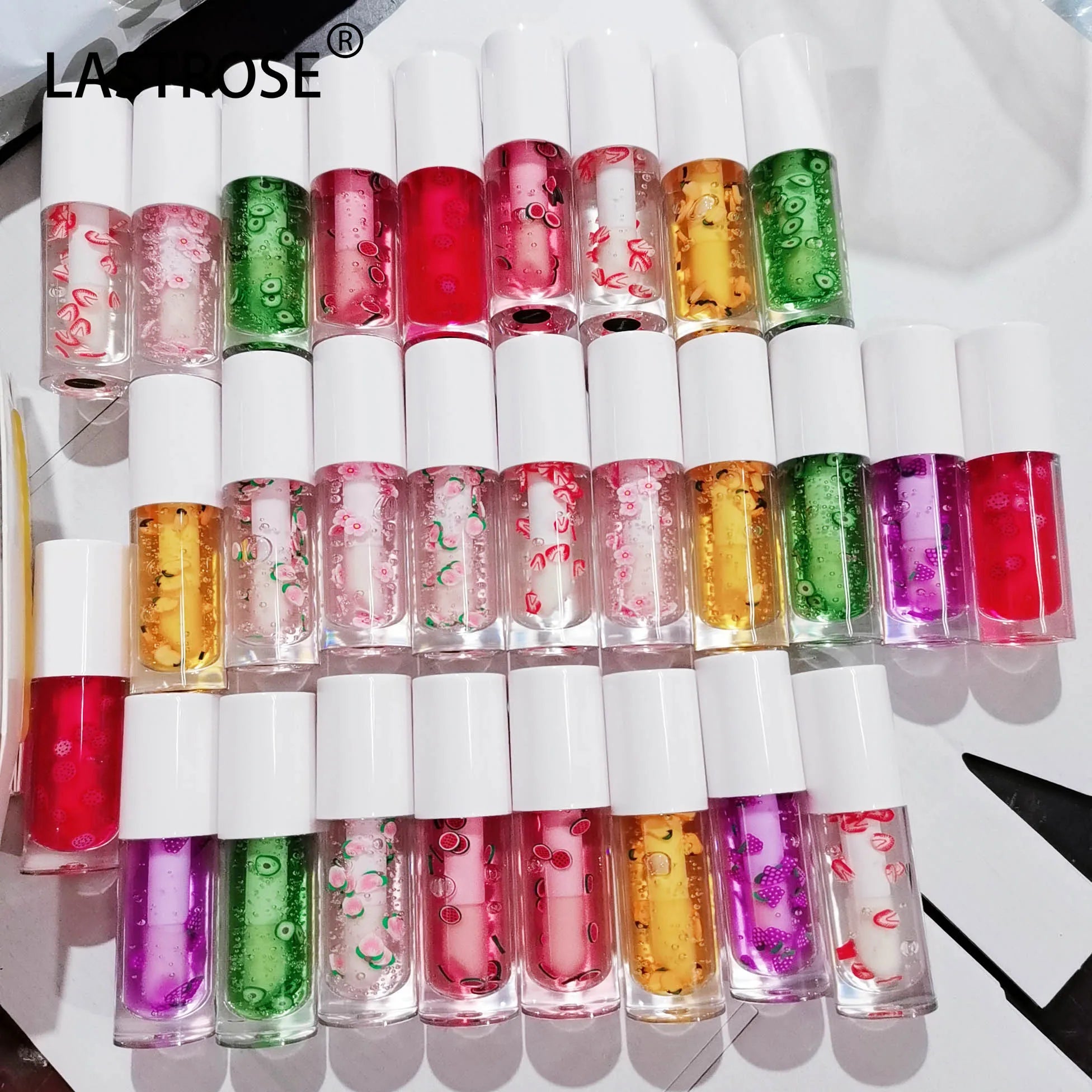 Fruit Orange Peach Flavor Scented Moisturizing Mini Lip Gloss Oil