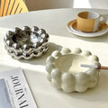 Creative Light Luxury Bubble Ceramic Ashtray Classic Round Design Hotel Use Living Room Desk Coffee Table Ornaments Cigar