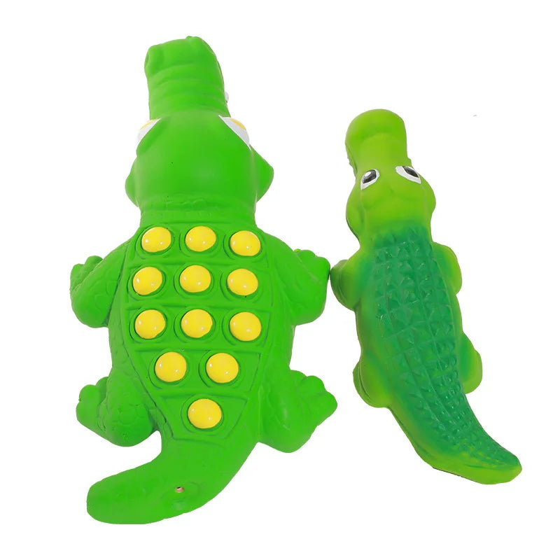 2025 New crocodile Pet Molar Squeaky Toy Dog Chew Toy Design Interactive Latex Dog Toys