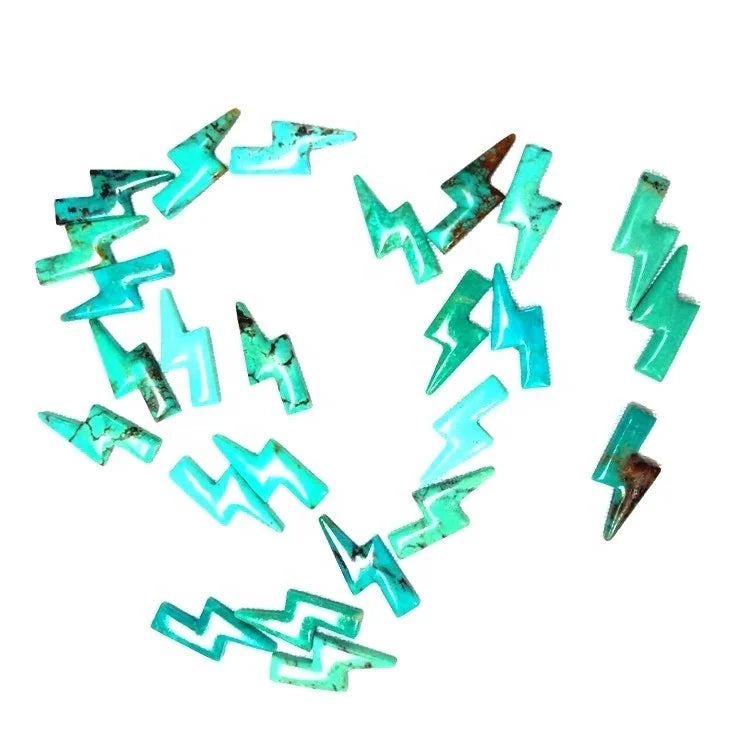 Natural Turquoise flashing cabochons for jewelry making
