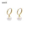 Women's Dainty 14k Real Gold Freshwater Pearl Huggie Hoop Earrings 14k Yellow Gold Wholesale