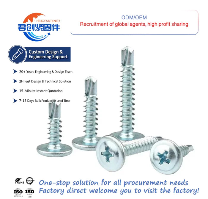 Steel Nails Factory Washer Head Self Drilling Screw Zinc-Plated Truss Head Screws Galvanized Steel Available Bulk
