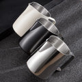 Direct Order 600ml/20 Oz Stainless Steel Pitcher Precise Measurement Markings Food Grade Espresso Use White/Black/Silver Color