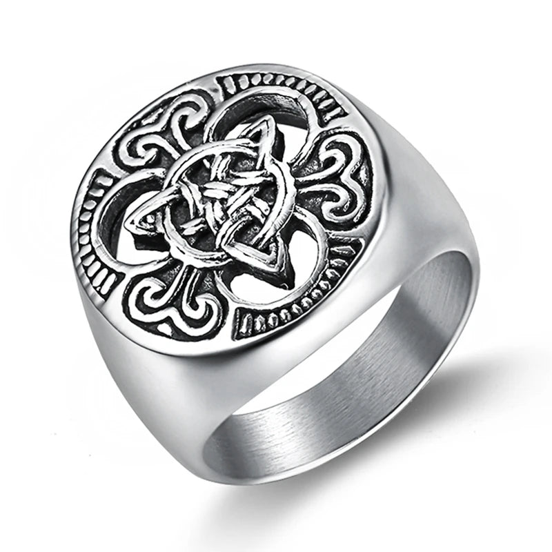 Wholesale Vintage Jewelry Mens Stainless Steel Jewelry Rings Celtic Design Viking Biker Rings Size 7-13