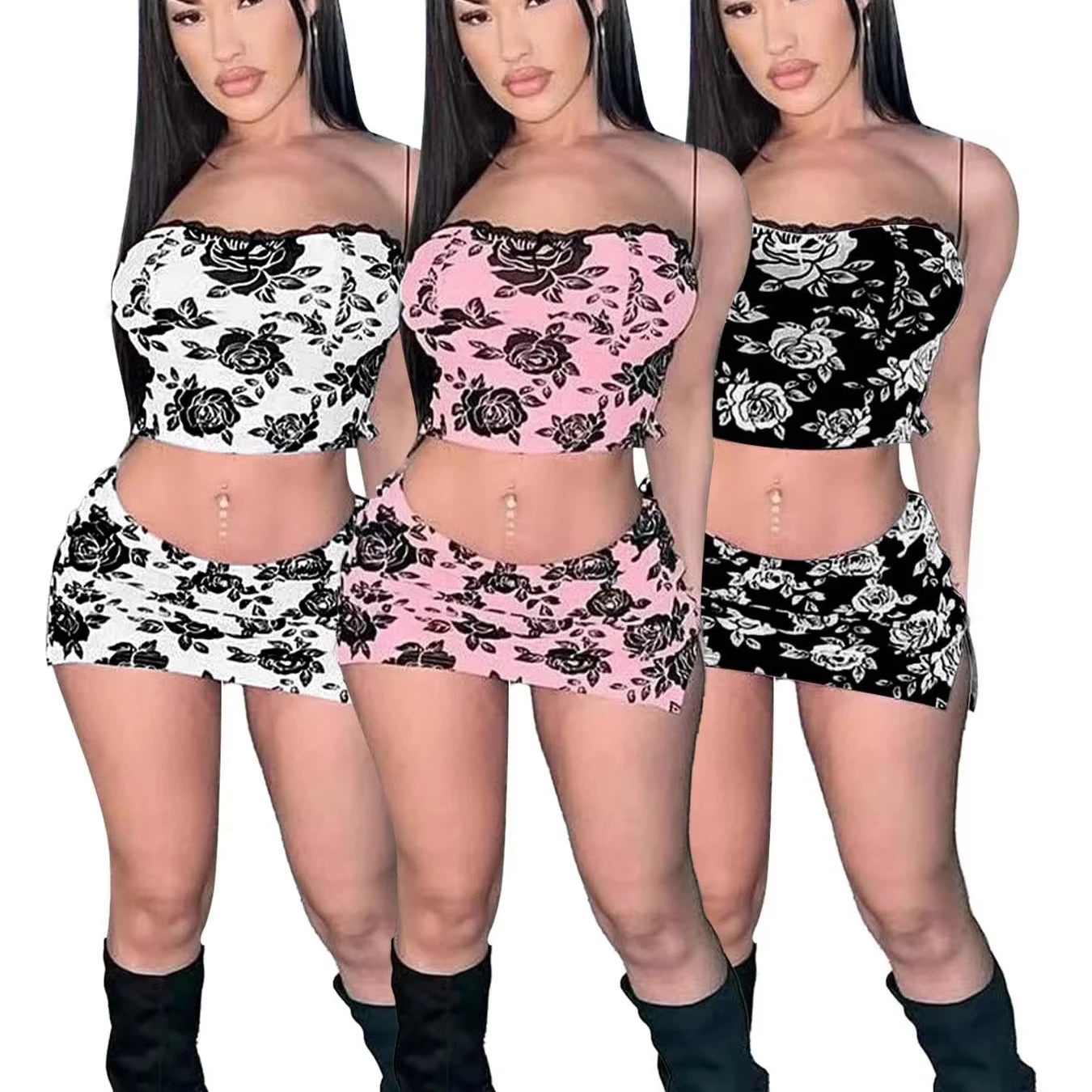 S-XL Terry Tracksuit Loungewear Fashion Solid Color 2 Two-piece Crop Top and Skirt Women Set Clothing