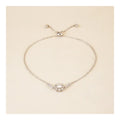 Customizable 1ct Moissanite Ladies Bracelet 925 Silver with Rhodium Plating Adjustable for Women-for Wedding Party or Gift