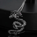 NO MOQ Fashion Mens Necklace Dragon Pendant 925 Sterling Silver Necklace