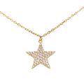 Classic Gold Plated 2.04Gram Star Charms Pendant Iced Out Bling Zircon Jewelry