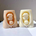 Woman Bust Hips with Baby Inside Wax Mould Torso Body Ass Silicon Molds Pregnancy Female Booty Butt Silicone Candle Mold