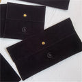 Chuanghua Newest Luxury Design Custom Logo Printed Small Envelope Flap Suede Jewelry Bag Velvet Pouches With Button