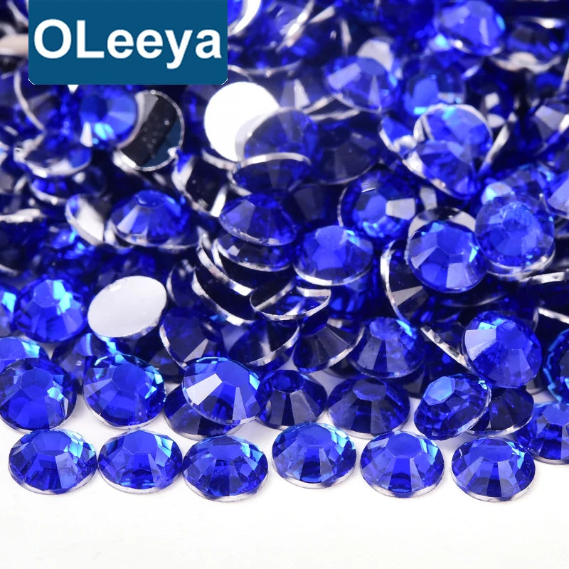 Oleeya Factory Bulk Package 4mm Bright Colors Sliver Bottom Resin Stones Non Hotfix Resin Rhinestones for Craft DIY.