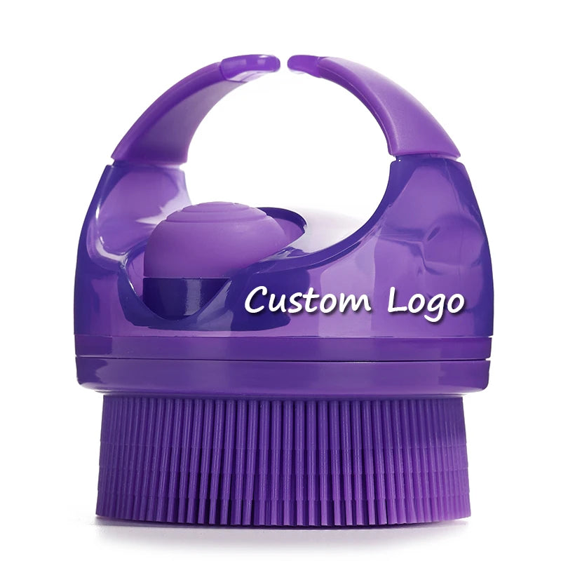 Custom Logo Shower Massager Brush with Soap Dispenser Silicone Body Scrubber Bath Brush