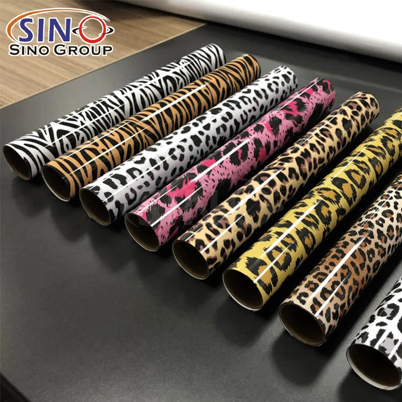 Wholesale HTV Flex Polyflex Iron on Vinyl Roll Animal Skin Design Heat Transfer Film Vinil for Textiles