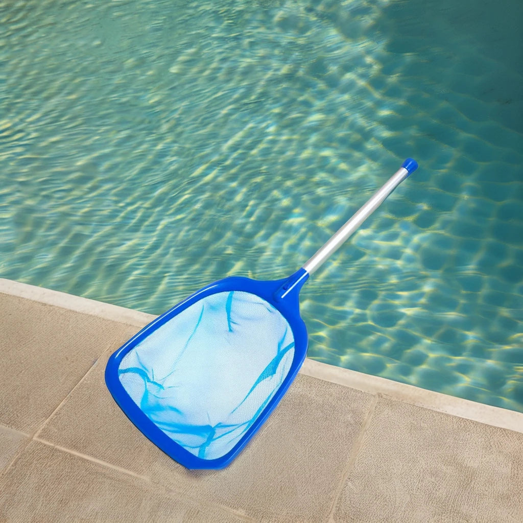 Swimming Pool Spa Hot Tub Hand Leaf Skimmer Net with 12" Aluminum Pole Plastic & Aluminum Material Pool Cleaner