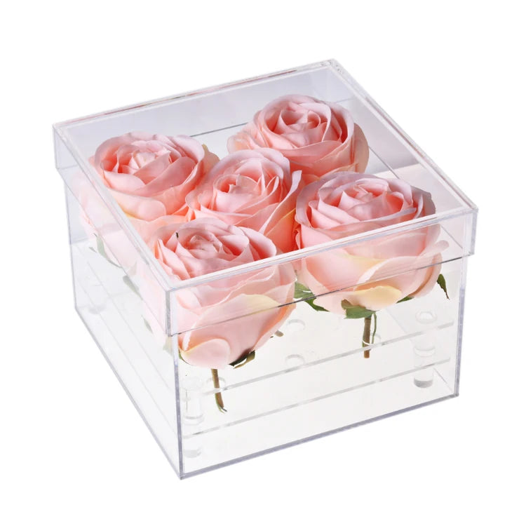 Hot Sale 3mm Thick Clear Acrylic Gift Box with Lid for Candy Jewelry Flower Display-Wedding & Birthday