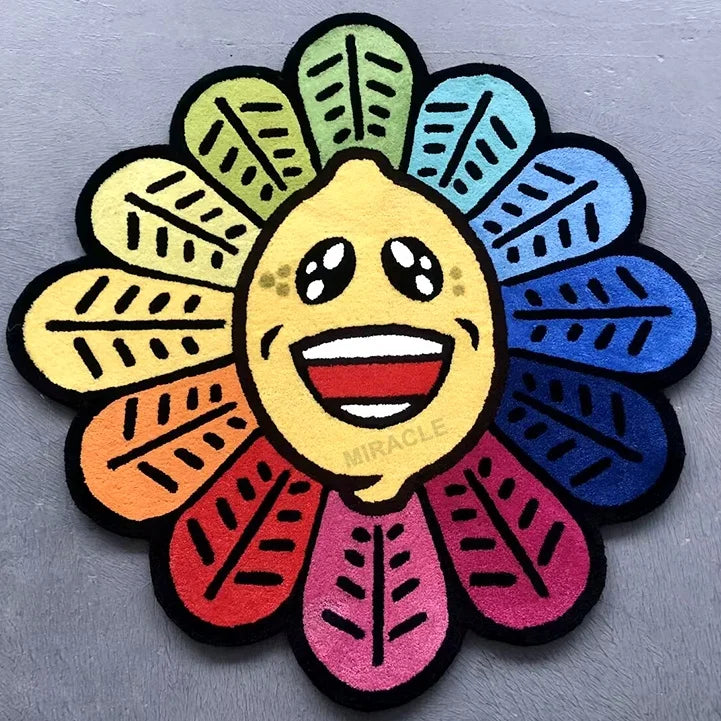 Custom Floor Shape Rug Carpet Handmade Wove Home Decoration Mat for Sale