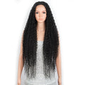 For for Women Long Part 34 Inch Curly for Blonde Wig Dark Roots Wavy Heat Resistant Synthetic Transparent Lace Front