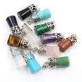 Vintage Style Natural Crystal Amethyst Pendant Necklace for Women and Children's Sweater Jewelry
