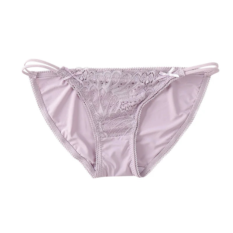 Wholesale Women's Seamless Ice Silk Sexy Lace Large Triangle Underwear for Women