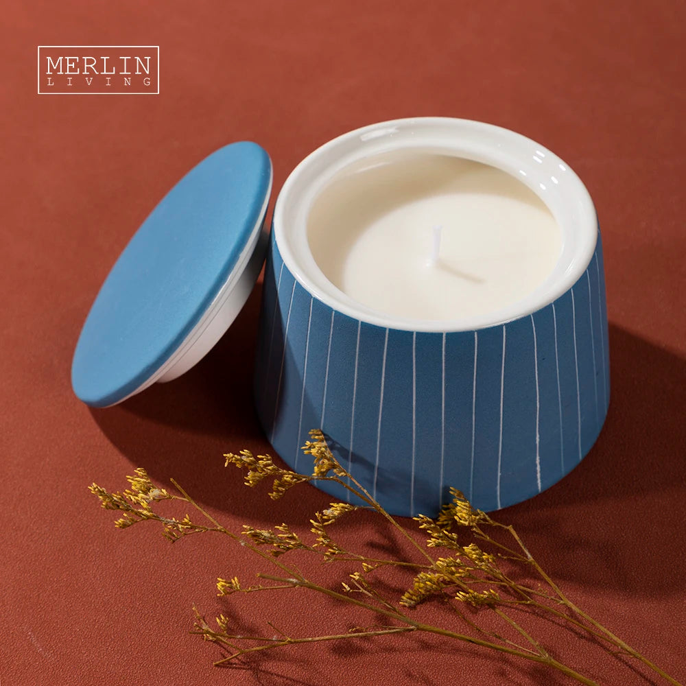 Merlin Living Nordic Ceramic Candle Holder Decorative Accessories and Home Decoration From Chaozhou Factory