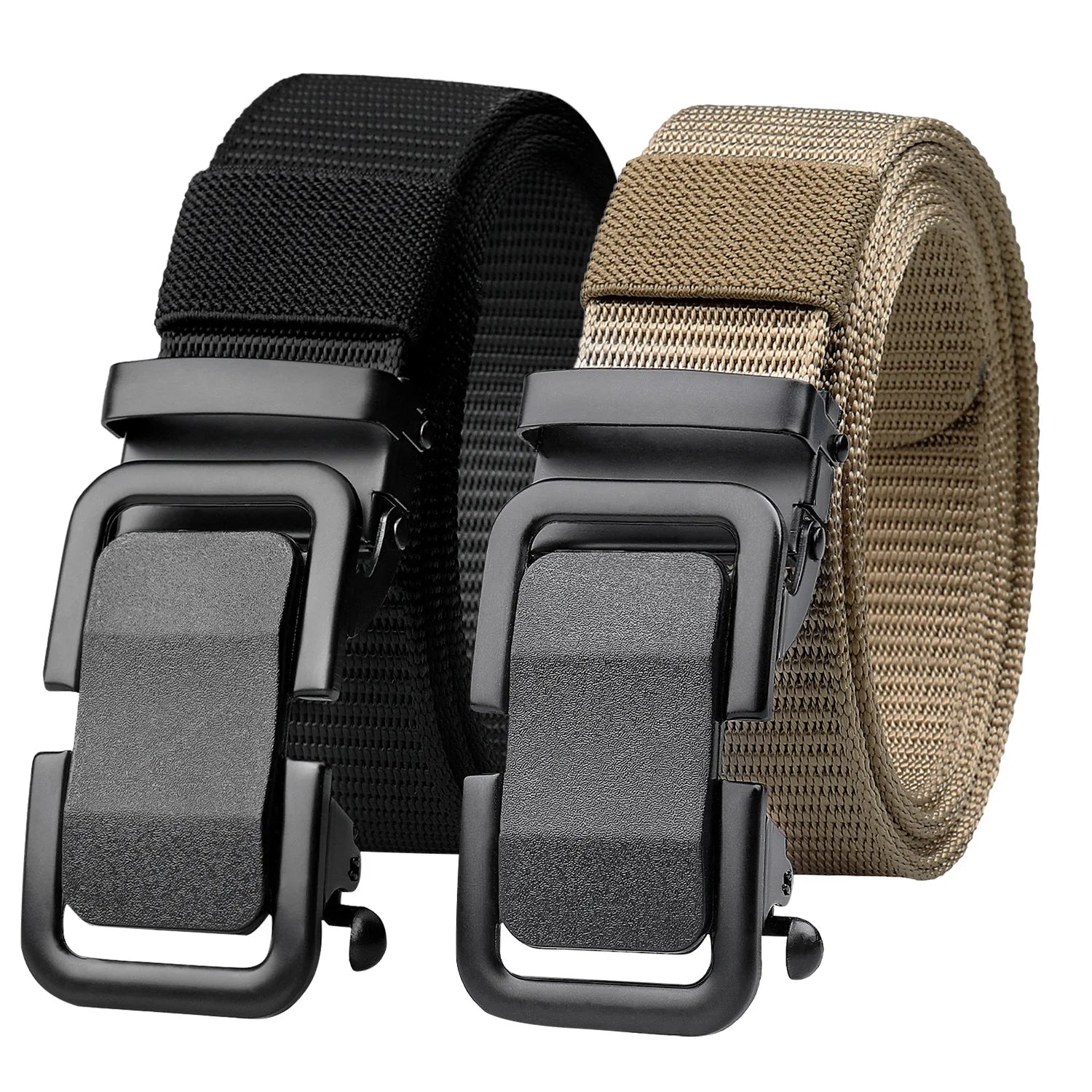 3.4cm Outdoor Tactical Belt Nylon Belt with Alloy Button Men's Canvas Belt